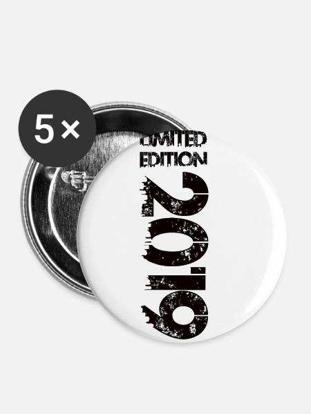 Limited Edition 2019 - Buttons klein 25 mm (5er Pack) - Weiß
