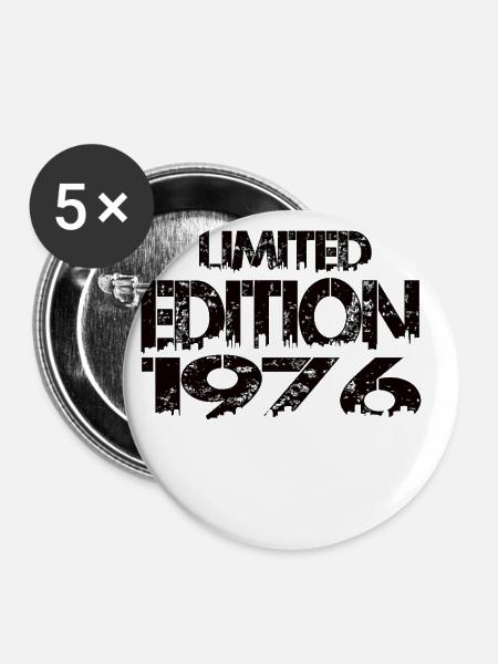Limited Edition 1976 - Buttons klein 25 mm (5er Pack) - Weiß