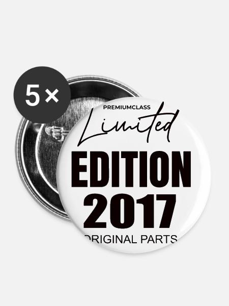 Limited Edition 2017 - Buttons klein 25 mm (5er Pack) - Weiß