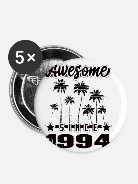 Awesome Since 1994 - Buttons klein 25 mm (5er Pack) - Weiß