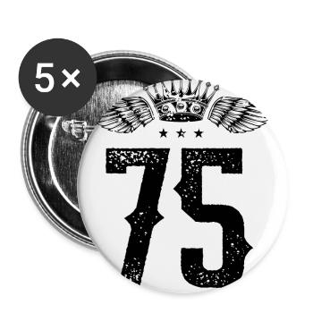 75 Number crown - Buttons small 1''/25 mm (5-pack) - white - Front