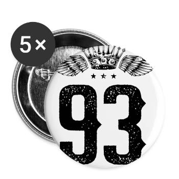 93 Number crown - Buttons small 1''/25 mm (5-pack) - white - Front