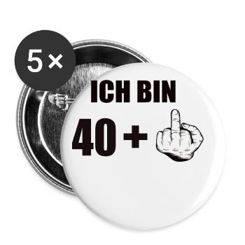 41 Geburtstag - Buttons klein 25 mm (5er Pack) - Weiß - Vorne