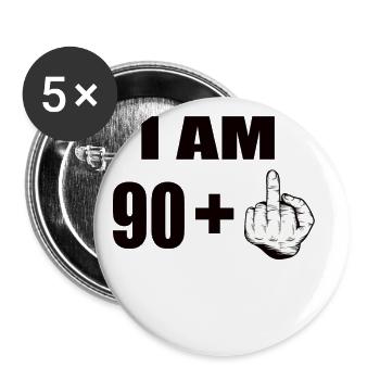 91 Geburtstag - Buttons klein 25 mm (5er Pack) - Weiß - Vorne