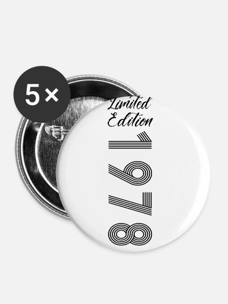 Limited Edition 1978 - Buttons klein 25 mm (5er Pack) - Weiß