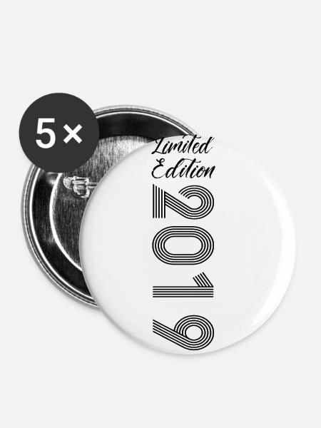 Limited Edition 2019 - Buttons klein 25 mm (5er Pack) - Weiß