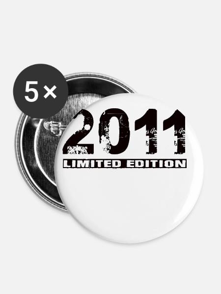 Limited Edition 2011 - Buttons klein 25 mm (5er Pack) - Weiß