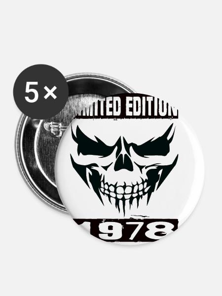 Limited Edition 1978 - Buttons klein 25 mm (5er Pack) - Weiß