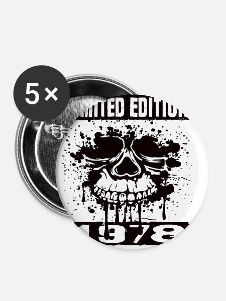 Limited Edition 1978 - Buttons klein 25 mm (5er Pack) - Weiß