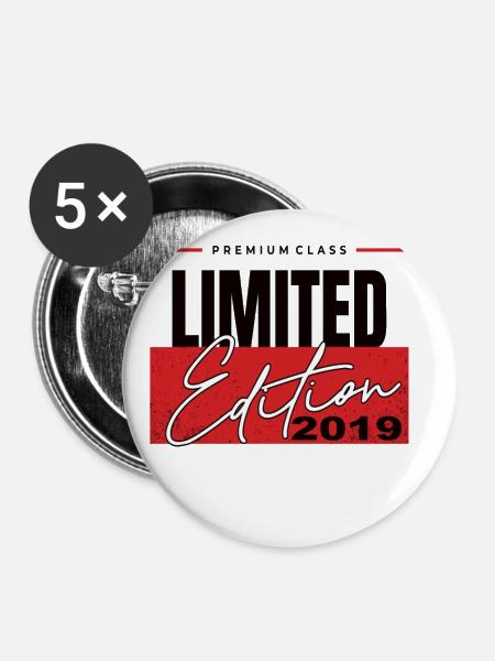 Limited Edition 2019 - Buttons klein 25 mm (5er Pack) - Weiß