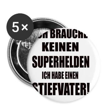 Stiefvater Geburtstag - Buttons klein 25 mm (5er Pack) - Weiß - Vorne