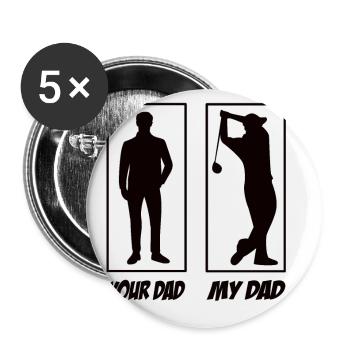 Your Dad My Dad Golf Papa - Buttons small 1''/25 mm (5-pack) - white - Front