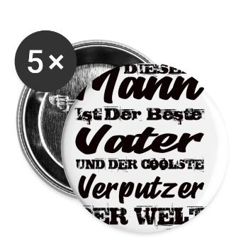 Verputzer - Buttons klein 25 mm (5er Pack) - Weiß - Vorne