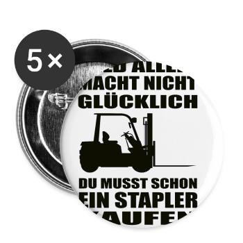 Stapler - Buttons klein 25 mm (5er Pack) - Weiß - Vorne