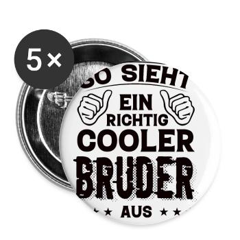 Bruder Bruder Geburtstag Bruder Sprüche Bester - Buttons klein 25 mm (5er Pack) - Weiß - Vorne