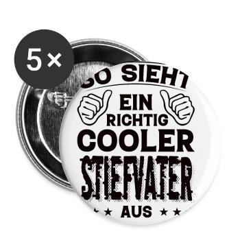 Stiefvater Stiefvater Geburtstag Stiefvater - Buttons klein 25 mm (5er Pack) - Weiß - Vorne