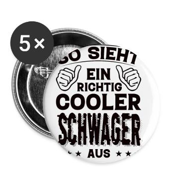 Schwager Schwager Geburtstag Schwager Sprüche - Buttons klein 25 mm (5er Pack) - Weiß - Vorne