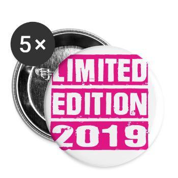Édition limitée 2019 - Lot de 5 petits badges (25 mm) - blanc - Devant