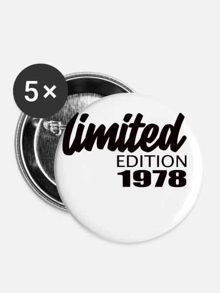 Limited Edition 1978 - Buttons klein 25 mm (5er Pack) - Weiß