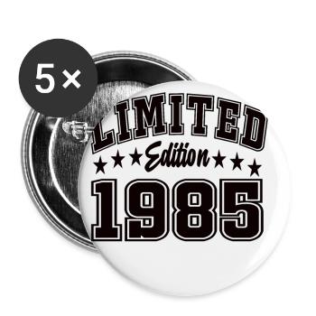 Limited Edition 1985 - Buttons klein 25 mm (5er Pack) - Weiß - Vorne
