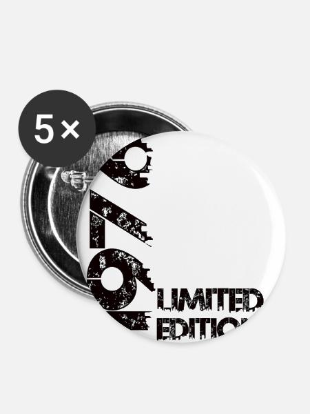Limited Edition 1976 - Buttons klein 25 mm (5er Pack) - Weiß