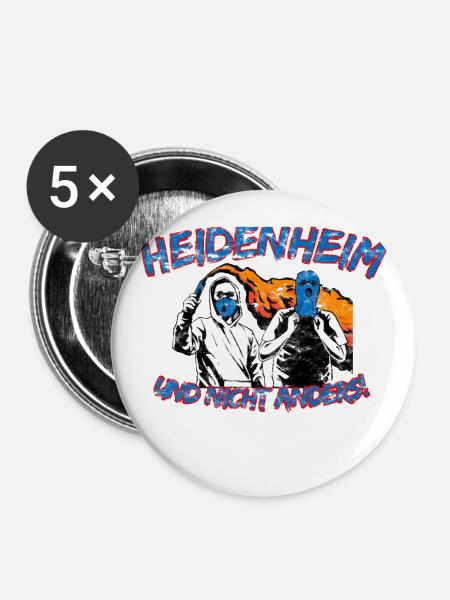 Heidenheim und nicht anders UPDATE - Buttons klein 25 mm (5er Pack) - Weiß