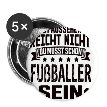 Soccer Soccer Player Soccer Team Soccer Game - Buttons small 1''/25 mm (5-pack) - white - Front