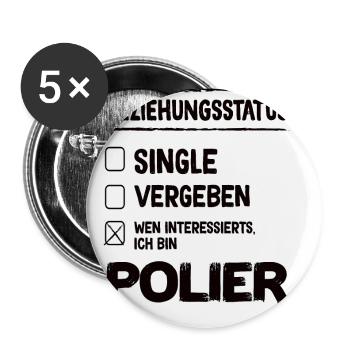 Polier Beziehungsstatus Polier Tiefbau Polier - Buttons klein 25 mm (5er Pack) - Weiß - Vorne