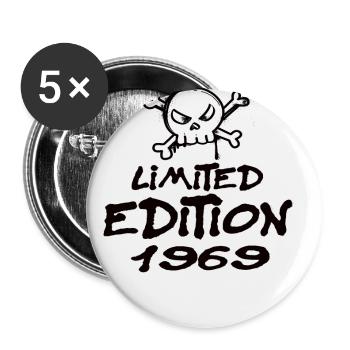 Limited Edition 1969 Birthday 1969 Born - Buttons small 1''/25 mm (5-pack) - white - Front