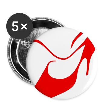Tango Mode Féminine Chaussures de Danse – Sacs et - Lot de 5 petits badges (25 mm) - blanc - Devant