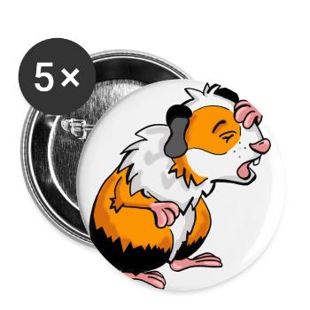 Guinea pig guinea pig comic - Buttons small 1''/25 mm (5-pack) - white - Front