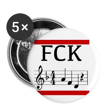 fck afd - Buttons klein 25 mm (5er Pack) - Weiß - Vorne