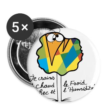 Currency Shadok N ° 02 - Buttons small 1''/25 mm (5-pack) - white - Front