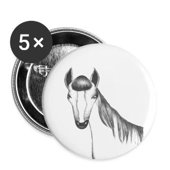Horsehead - Buttons small 1''/25 mm (5-pack) - white - Front