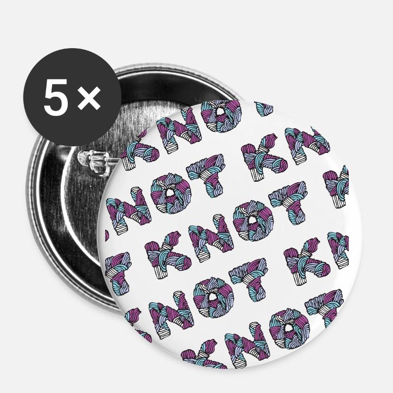 Knot - Buttons klein 25 mm (5er Pack) - Weiß