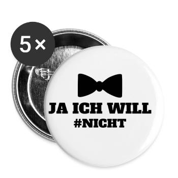 wedding - Buttons small 1''/25 mm (5-pack) - white - Front