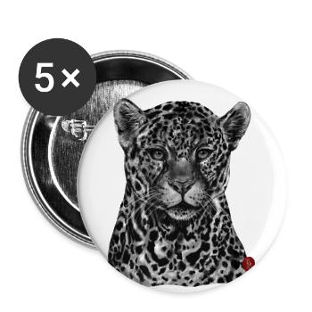 Leopard - Buttons small 1''/25 mm (5-pack) - white - Front