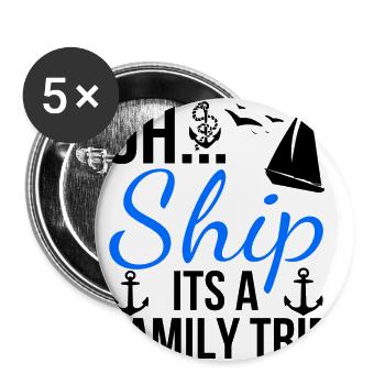 boat - Buttons small 1''/25 mm (5-pack) - white - Front