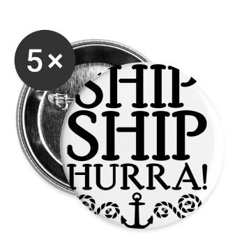 boat - Buttons small 1''/25 mm (5-pack) - white - Front