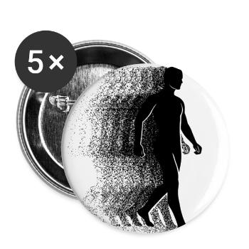Human - Buttons small 1''/25 mm (5-pack) - white - Front