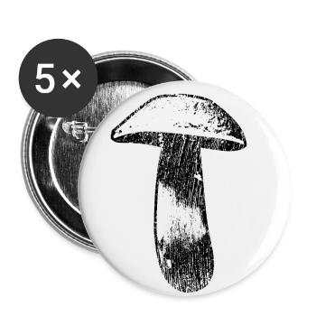 Men's Mushroom Porcini Mushroom Picker - Buttons small 1''/25 mm (5-pack) - white - Front
