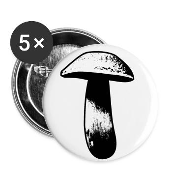 Men's Mushroom Porcini Mushroom Picker - Buttons small 1''/25 mm (5-pack) - white - Front