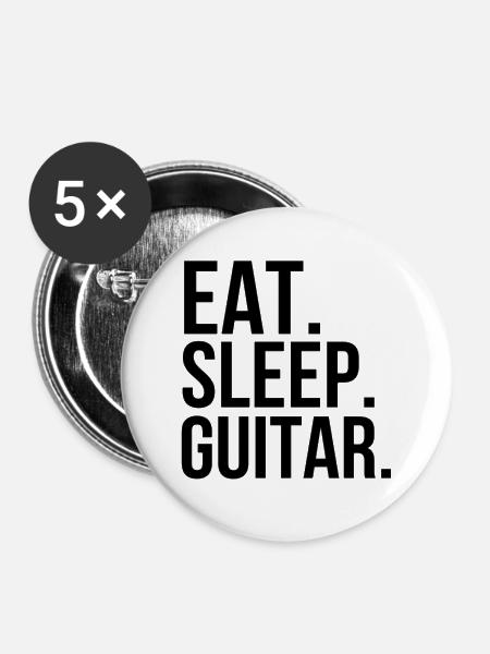 Gitarre - Buttons klein 25 mm (5er Pack) - Weiß