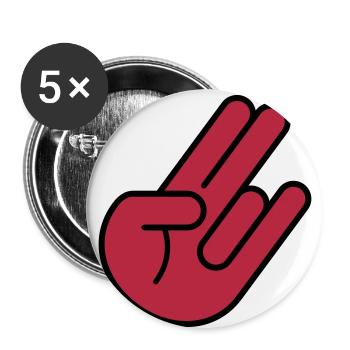 JDM Hand 2c - Buttons klein 25 mm (5er Pack) - Weiß - Vorne