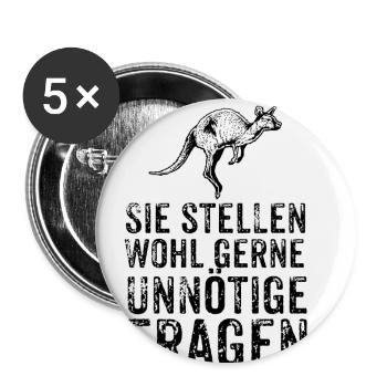 Känguru - Buttons klein 25 mm (5er Pack) - Weiß - Vorne
