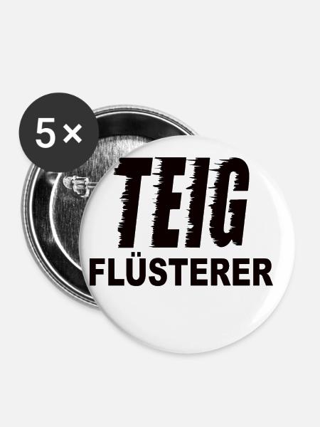 Teig Flüsterer - Buttons klein 25 mm (5er Pack) - Weiß