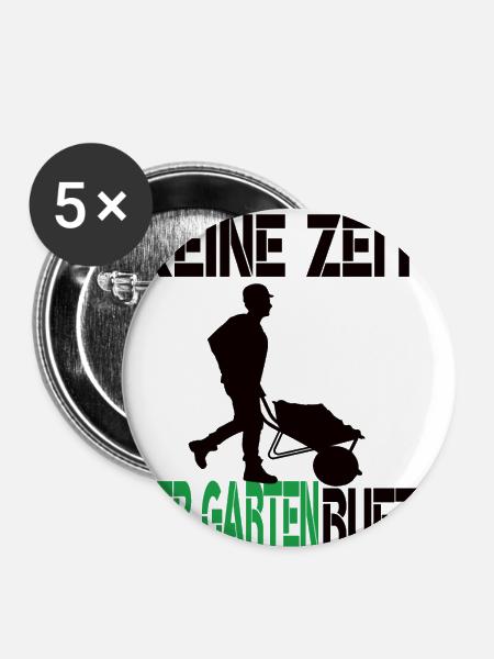 Garten - Buttons klein 25 mm (5er Pack) - Weiß