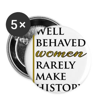 Girl Power - Buttons small 1''/25 mm (5-pack) - white - Front