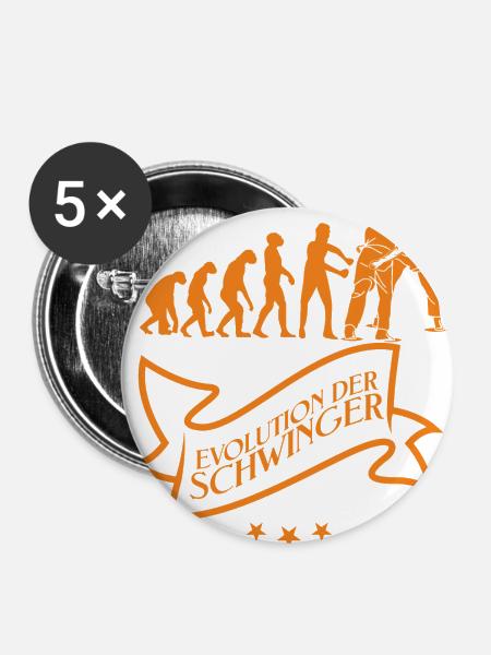 schwinger evolution - Buttons klein 25 mm (5er Pack) - Weiß