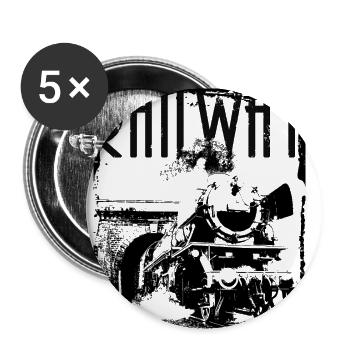 Railway - Buttons small 1''/25 mm (5-pack) - white - Front